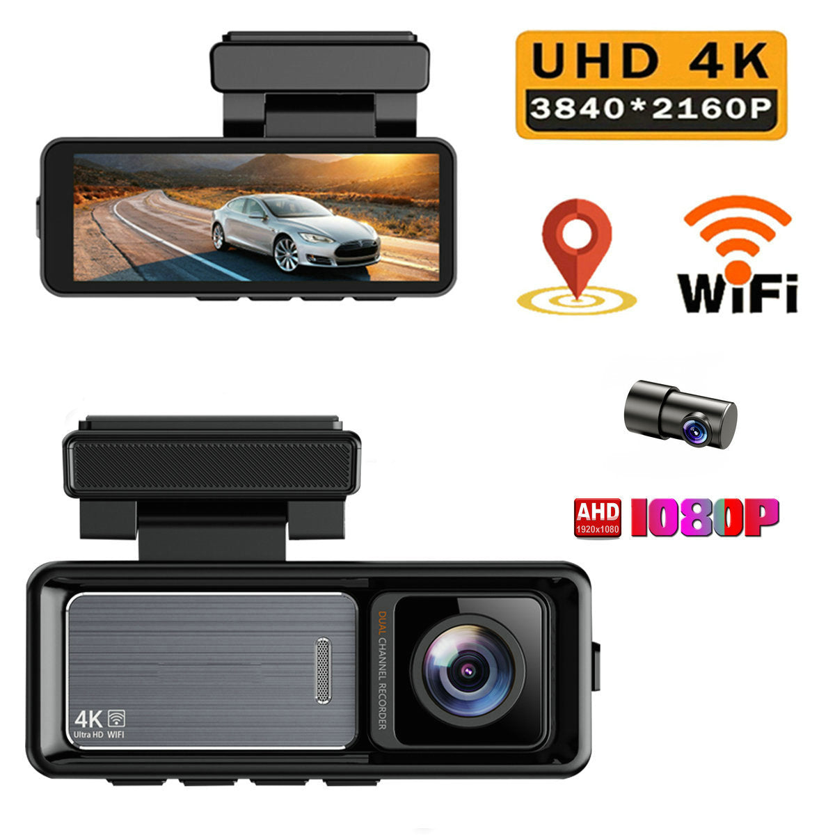 High definition triple recording driving recorder