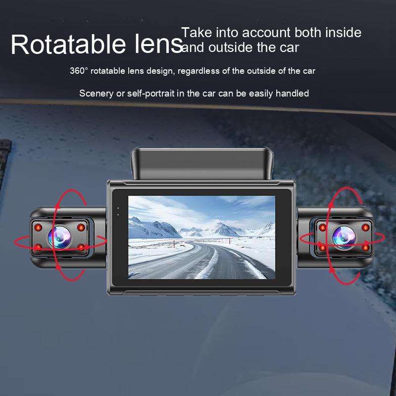 High definition triple recording driving recorder