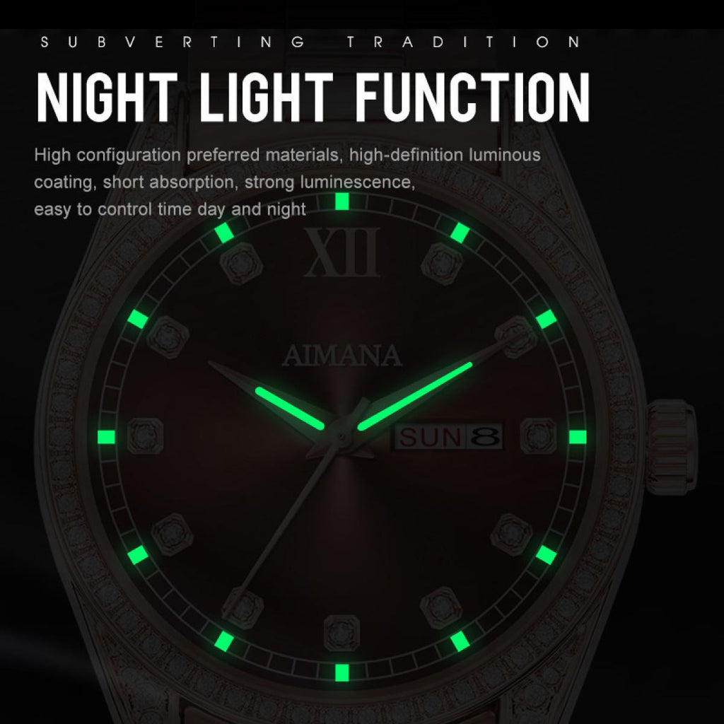 Swiss Luxury Men’s Waterproof Luminous Quartz Watch – Stainless Steel Strap, Modern Trendy Design