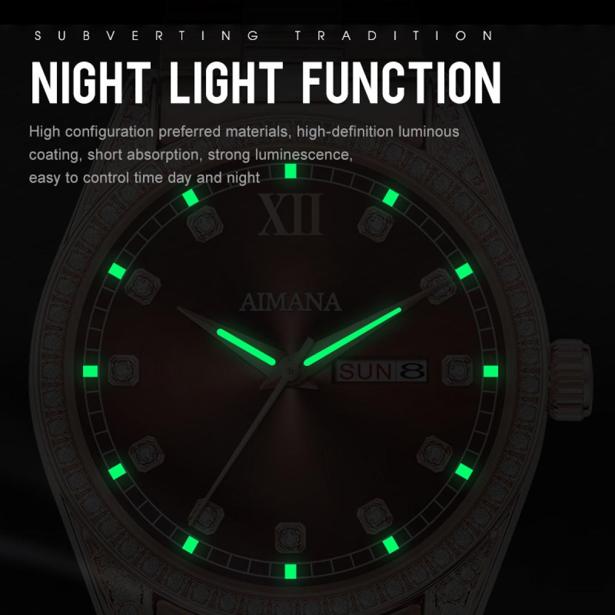 Swiss Luxury Men’s Waterproof Luminous Quartz Watch – Stainless Steel Strap, Modern Trendy Design