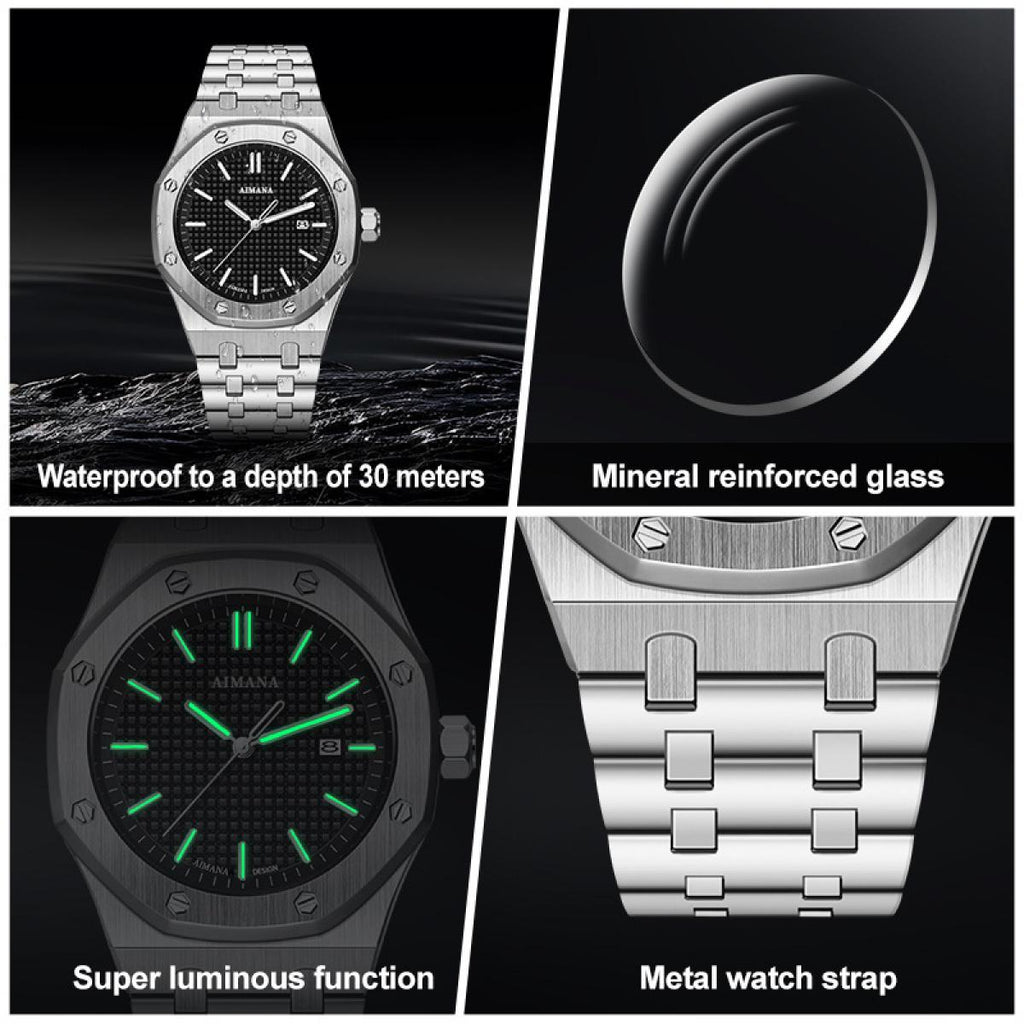 Swiss Luxury Men’s Waterproof Luminous Quartz Watch – Modern Trendy Design, Perfect Gift for Him