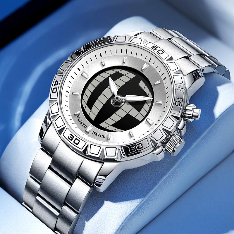 Retro Digital Dual Display Men’s Watch – Dual Movement with Countdown Timer & Quartz Precision