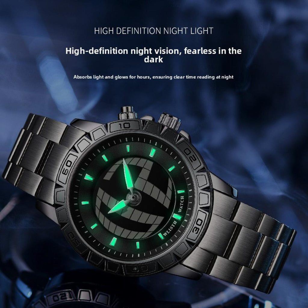 Retro Digital Dual Display Men’s Watch – Dual Movement with Countdown Timer & Quartz Precision