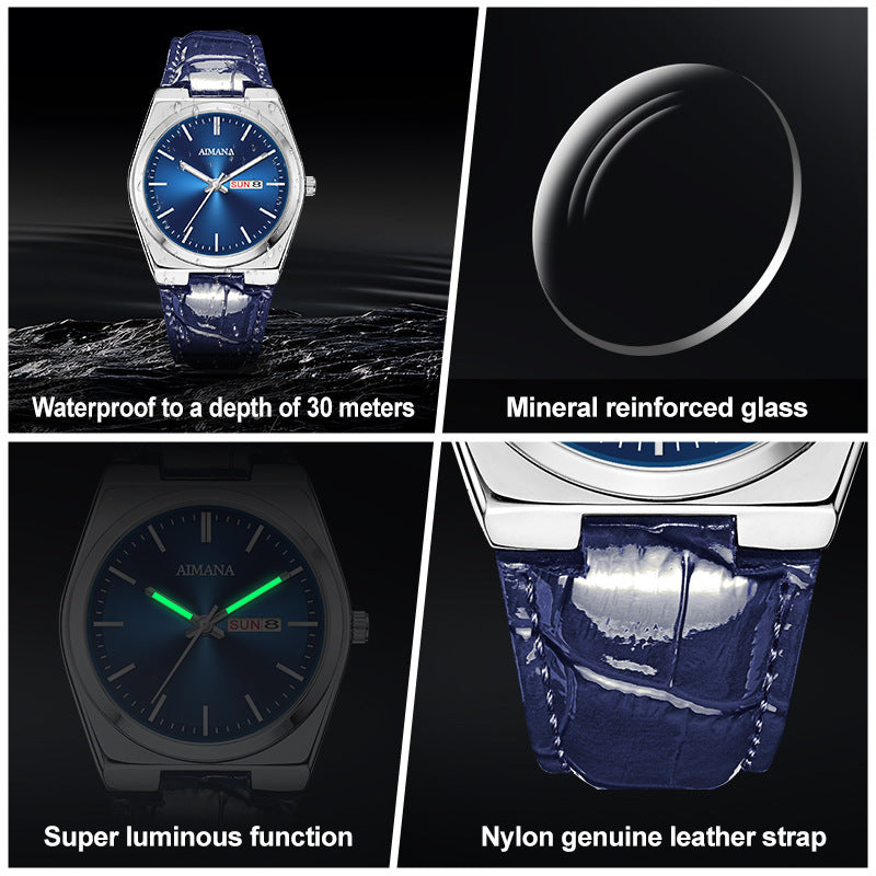 Luxury Men’s Ultra-Thin Waterproof Quartz Watch – Minimalist Stainless Steel Timepiece