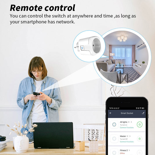 Smart socket metering countdown timing mobile phone app voice control