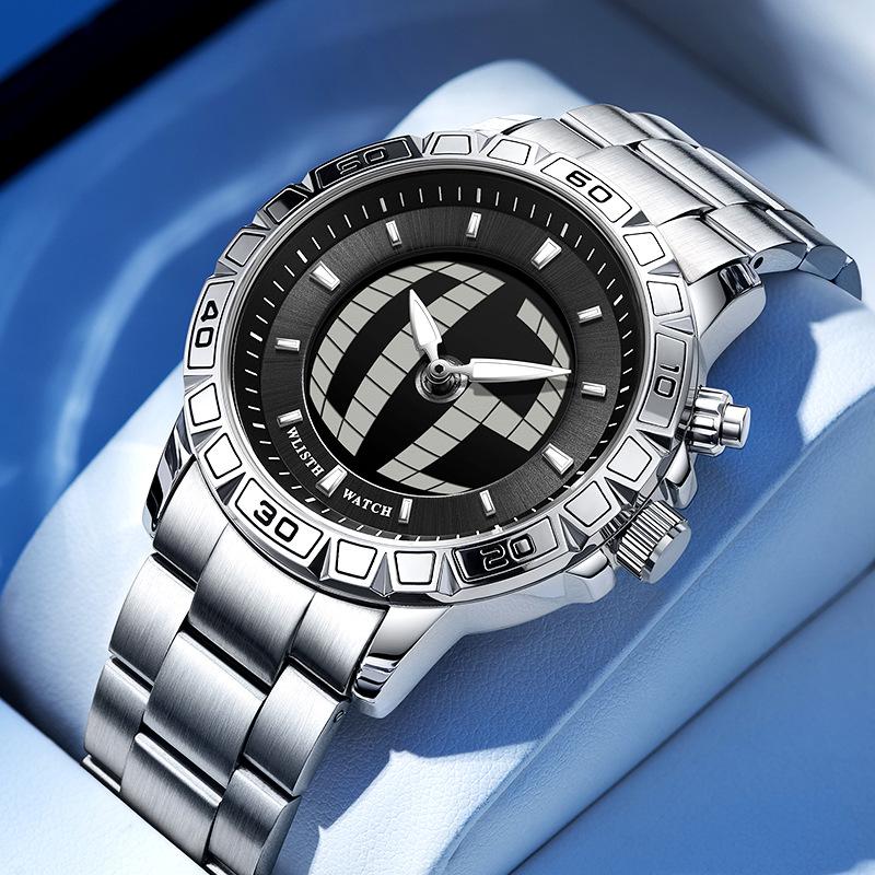 Retro Digital Dual Display Men’s Watch – Dual Movement with Countdown Timer & Quartz Precision