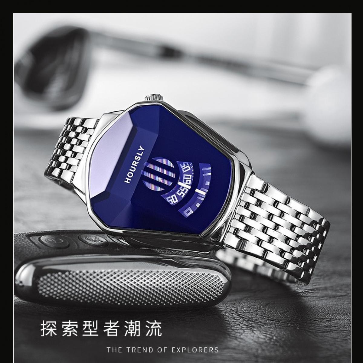 Men’s Motorcycle-Style Large Dial Quartz Watch – Trendy, Waterproof & Durable Design