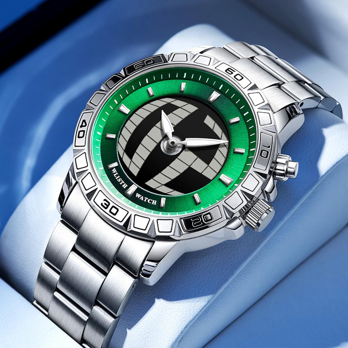 Retro Digital Dual Display Men’s Watch – Dual Movement with Countdown Timer & Quartz Precision