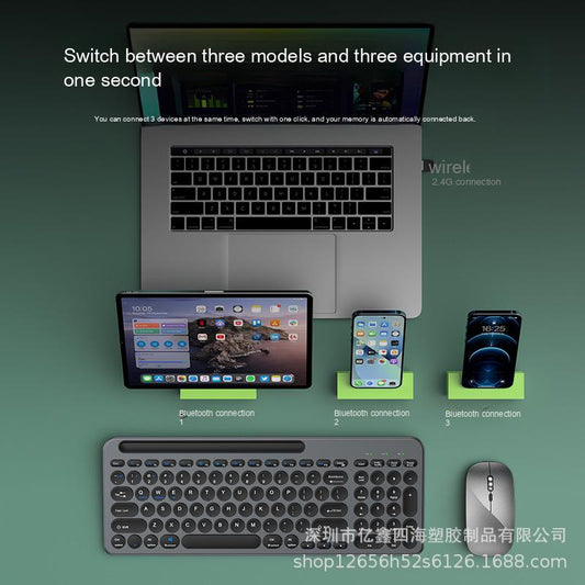Wireless Keyboard and Mouse with Dual Mode Card Slot