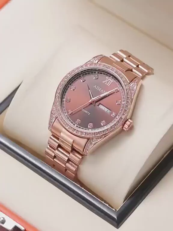 Swiss Luxury Men’s Waterproof Luminous Quartz Watch – Stainless Steel Strap, Modern Trendy Design